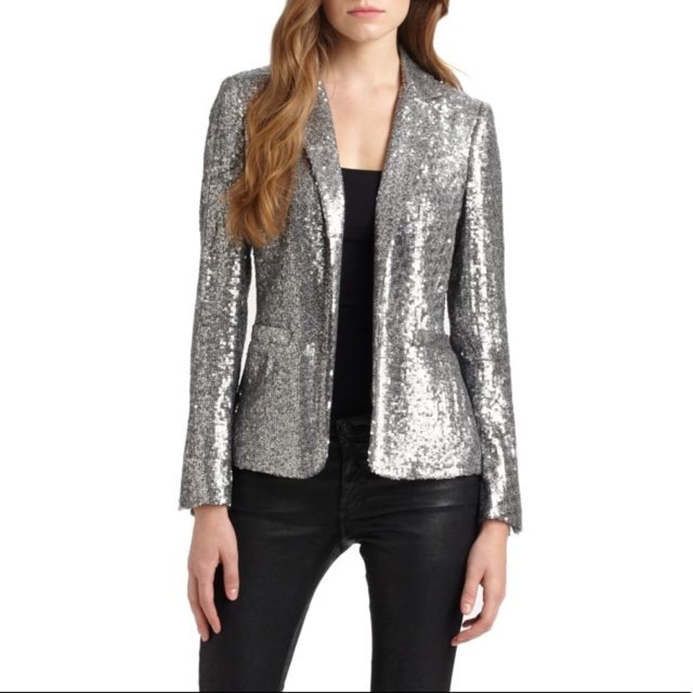 Michael Kors Silver Sequin Blazer